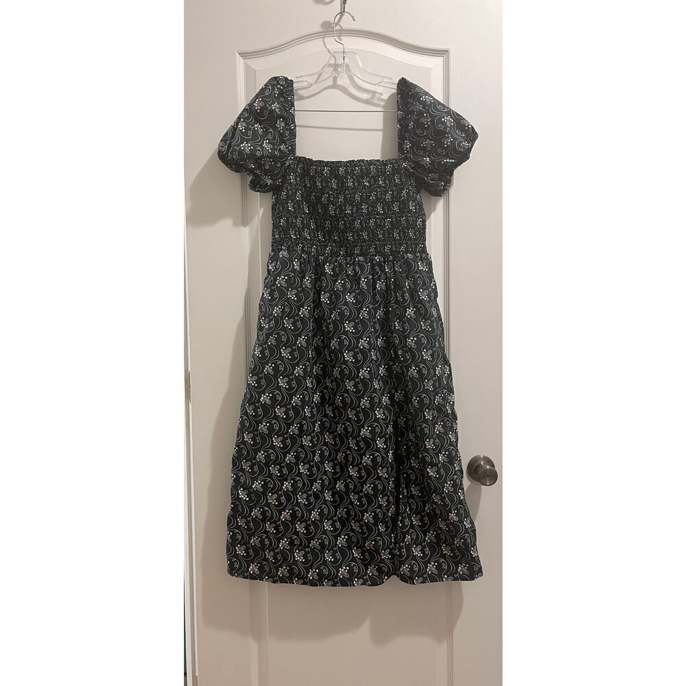 J. Crew Short-sleeve smocked dress in starry swirl - Picture 2 of 8